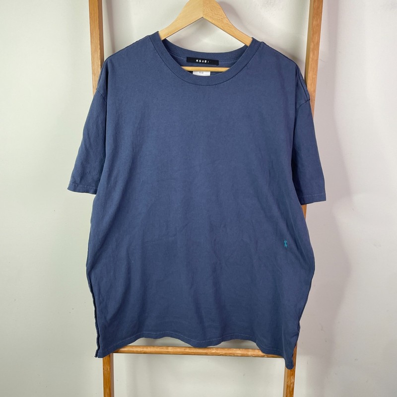 Ksubi Shirt Mens Medium Blue Short Sleeve Streetwear
