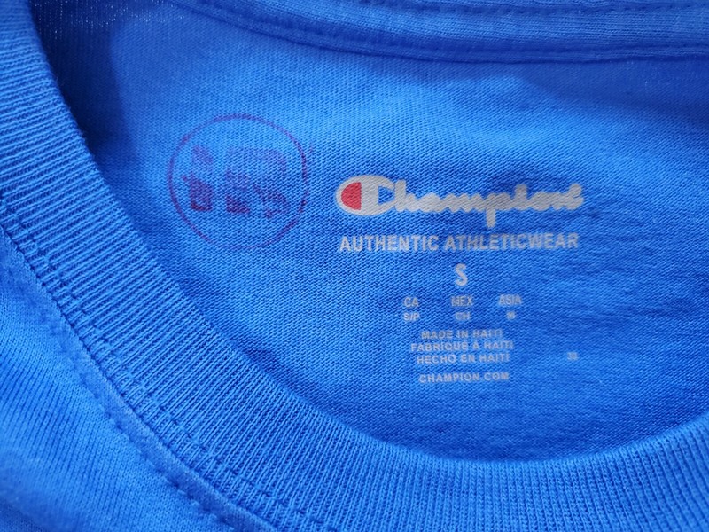 Champion Athleticwear Unisex Blue Cotton Tee-Shirt Short Sleeve T425RB Sz.S gallery