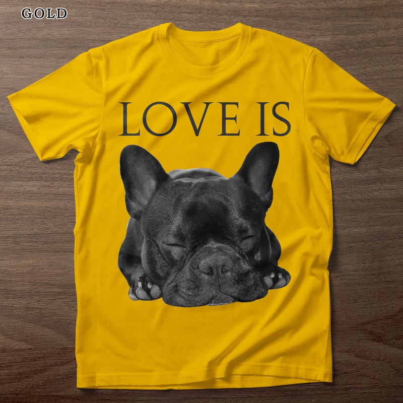 French Bulldog Shirt, Love Is Cute Frenchie Dog Mom Gifts T-Shirt for Women Men gallery