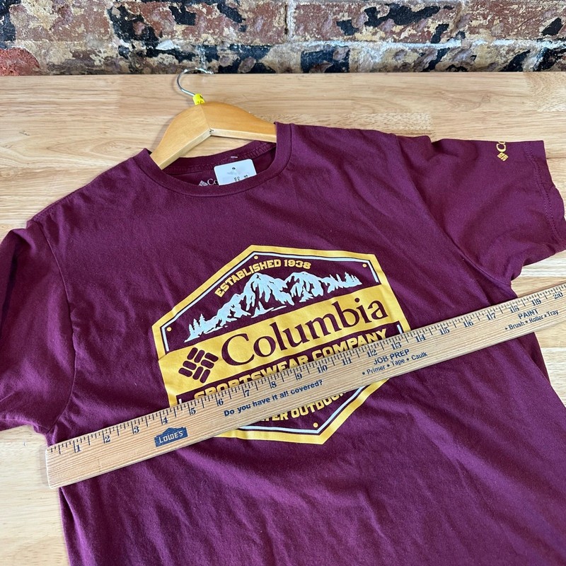 Columbia Sportswear Outdoor Gear Short Sleeve T-Shirt Mountains Mens Medium gallery
