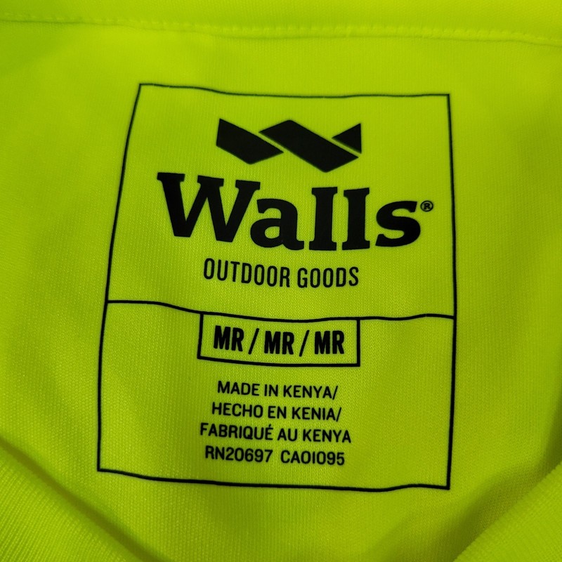Walls Men’s High Visibility Safety T-Shirt ANSI 2 Yellow Medium Polyester gallery