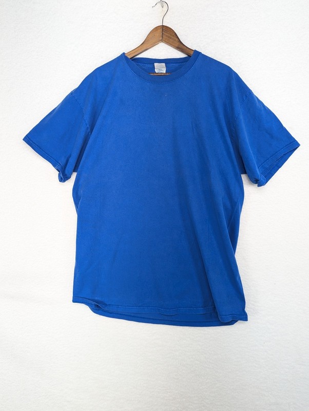 Delta Magnum Weight Blue Blank Tee Shirt USA Knit 2XLT