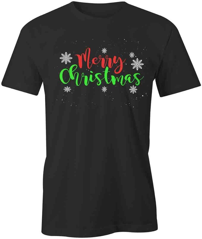 MERRY CHRISTMAS TShirt Tee Short-Sleeved Cotton CLOTHING HOLIDAYS S1BCA190