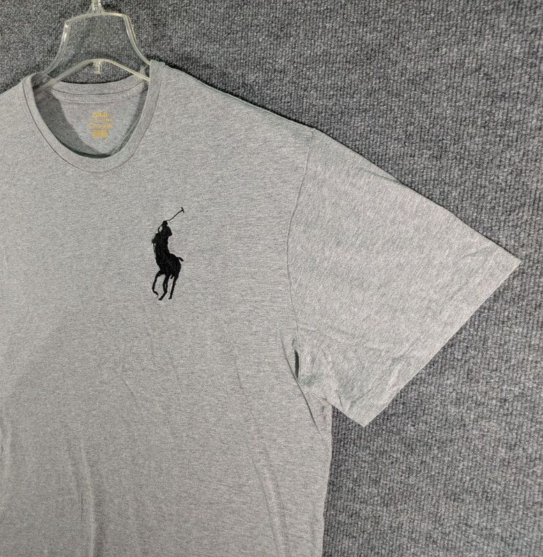 Polo Ralph Lauren Mens 2XB Big Pony Gray T-Shirt Short Sleeve Crew Neck gallery