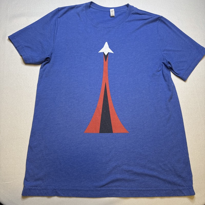 Space Force Logo Sz L Blue Netflix TV Show Steve Carrell Bella + Canvas #0099