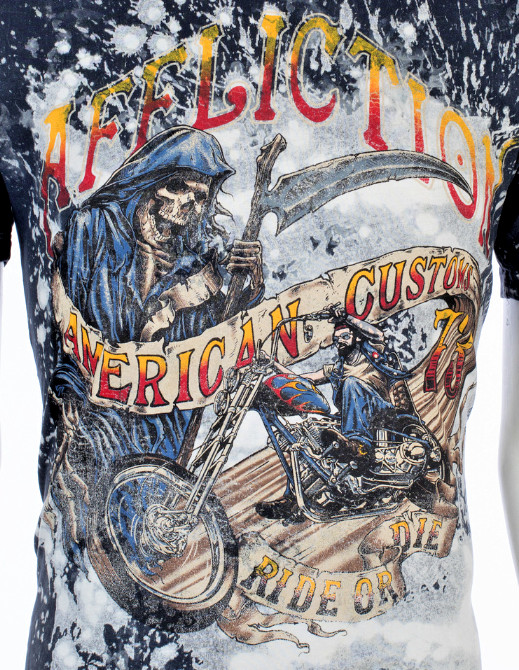 AFFLICTION American Customs RIDE OR DIE Short Sleeve Slim Fit T-shirt NWT gallery