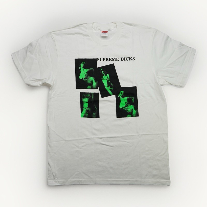 NWT Supreme Dicks Tee White Size Medium FW20 Made in USA 100% Authentic