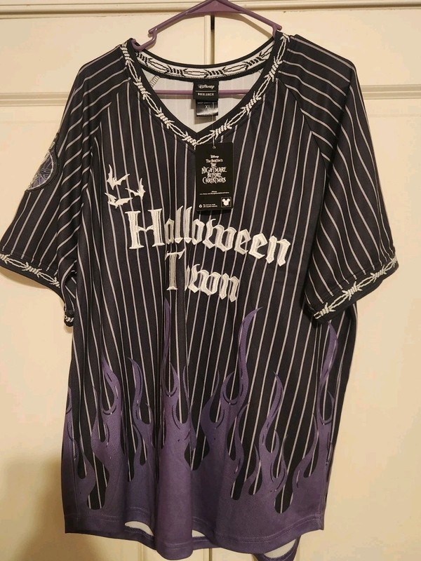 BNWT Disney Nightmare Before Christmas Halloween Town XL Batting Jersey Shirt