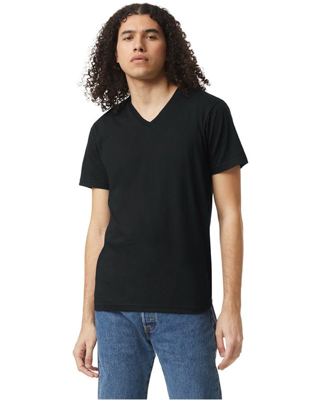 American Apparel 2006CVC Unisex Relaxed Fit CVC V-Neck Stylish Plain T-Shirt