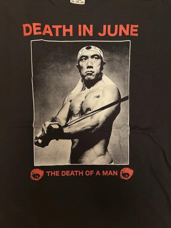 Black and Red Rare Death In June Yukio Mishima Tribute Band T Shirt