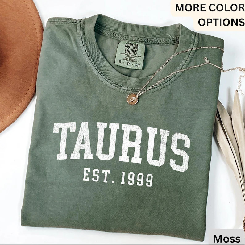 Custom Taurus Comfort Tee Shirt Zodiac Sign Birthday Gift Astrology