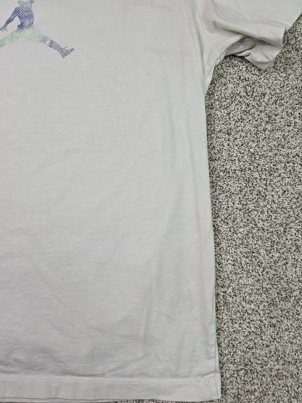 Jordan Shirt Mens Medium White T Shirt Jumpman Logo Athleisure Double Sided gallery