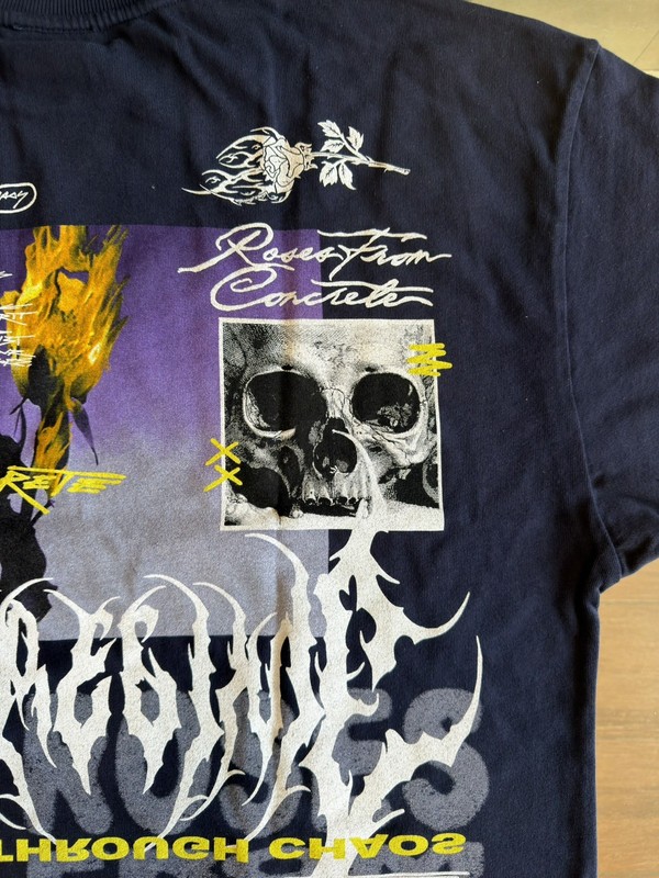 Size M - Civil Regime Roses From Concrete Skull Oversized T-Shirt gallery