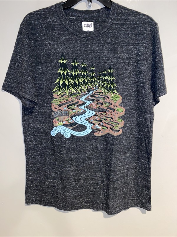 Public Lands For All Gray Meadow Run Pittsburgh PA Tee Shirt Sz Sm NWOT