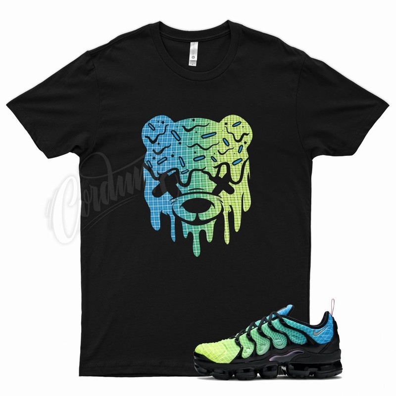 Black DRIPPY T Shirt for N Air Vapormax Plus Aurora Green Lemon Lime Teal