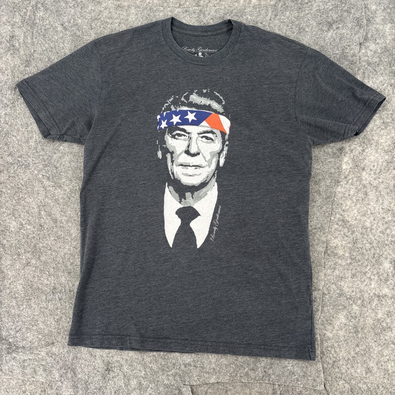 Rowdy Gentleman Shirt Men’s Medium Reagan Bandana Short Sleeve American Flag