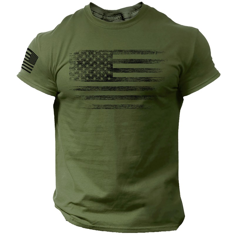 USA Distressed Flag Men T Shirt Patriotic American Tee Plus Size L-6XL gallery