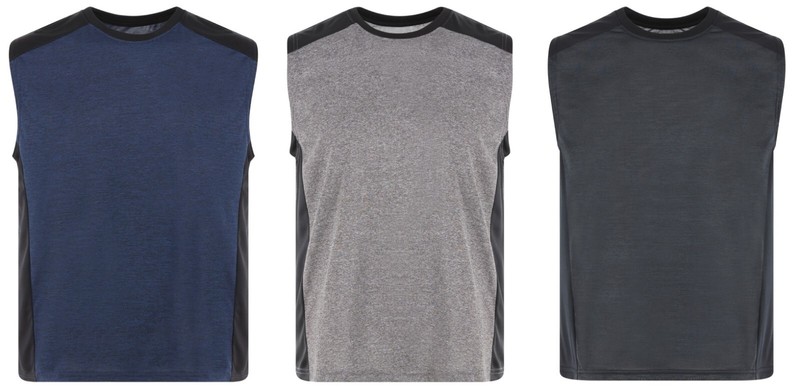 Mens Sleeveless Muscle Tee Performance Solid Blank Tank T Shirt Summer Gym Top