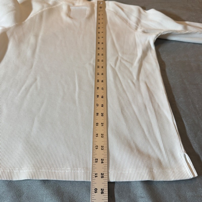 Chemist Creations Mens Thermal Top Small White Mock Neck Waffle Knit Streetwear gallery