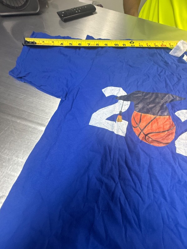 Port & Company Men's Blue Cotton T-Shirt - Large - 2022 Graduation/Basketball gallery