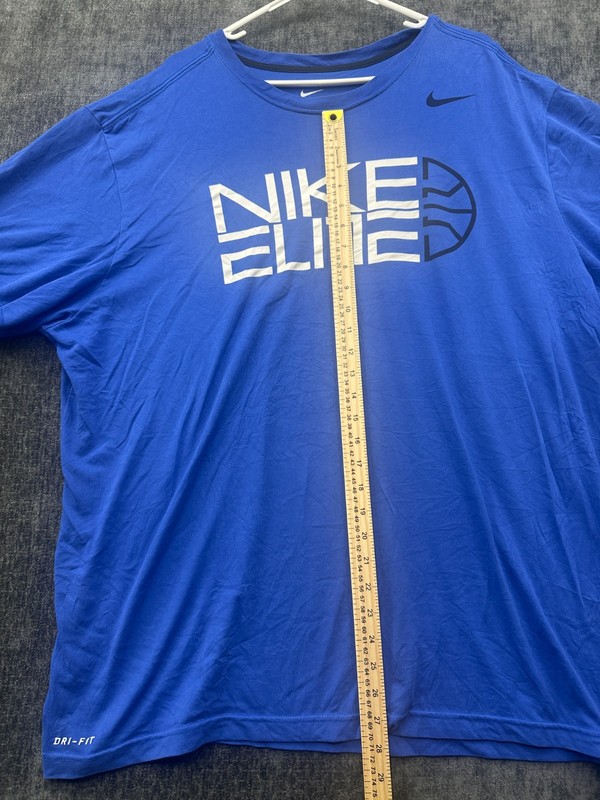 Nike Elite Dri-Fit T-Shirt Mens 3XL Blue Graphic Cotton Short Sleeve Casual gallery