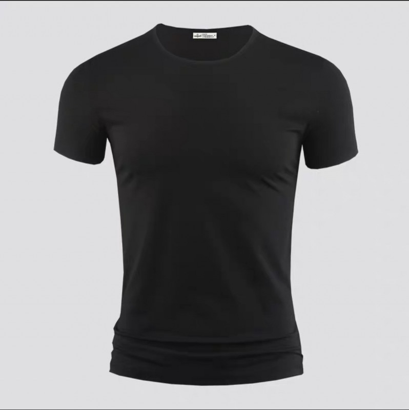 Summer Quick Drying T-shirt Men's High Thin Breathable Short Sleeve Fitness gallery