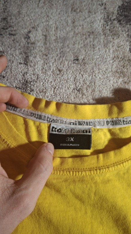 VTG Y2K Karl Kani Yellow 3XL Tee Shirt Hip Hop Rap Machine Washable gallery