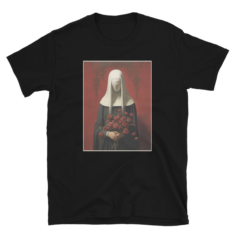 Gothic Rose Figure T-Shirt – Dark Romantic Floral Tee – Gothic Fashion