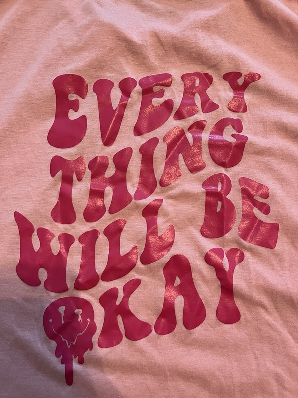 Shein Graphic T-Shirt Unisex Large “Everything Will Be Okay” Smiley face Design gallery