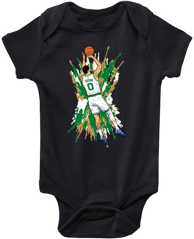 Jayson Tatum Spray Paint Celtics Creeper Romper One Piece BABY