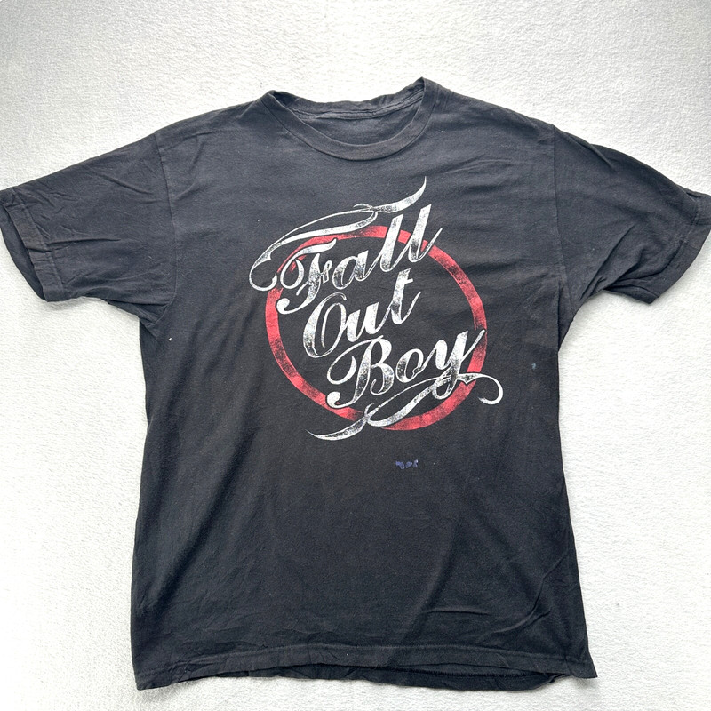 Fall Out Boy Patrick Stump Indie T Shirt Mens Small Concert Vintage y2k READ