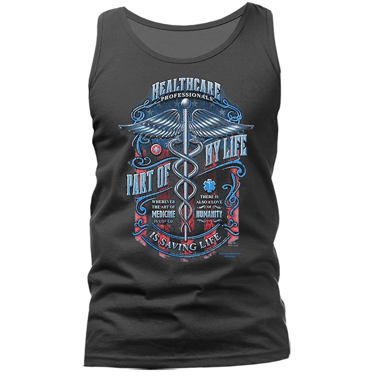 Healthcare Professionals Backbone of America American Pride Graphic Tank Top
