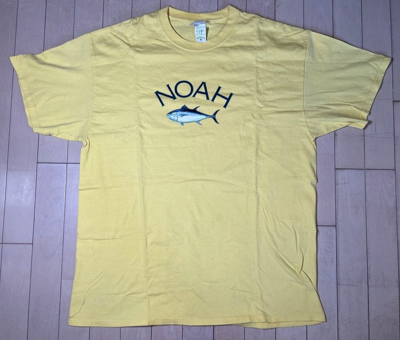NOAH NY Supreme Japan Exclusive Yellow Bluefin Tuna Logo Tee T-shirt sz XL