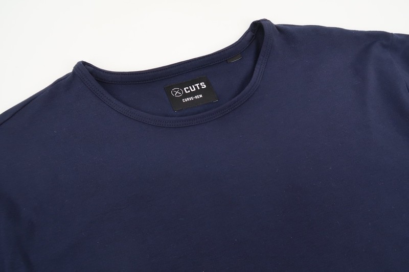 Cuts Clothing AO Curve Hem Mens Small Navy Tee Short Sleeve T-Shirt Pyca Pro