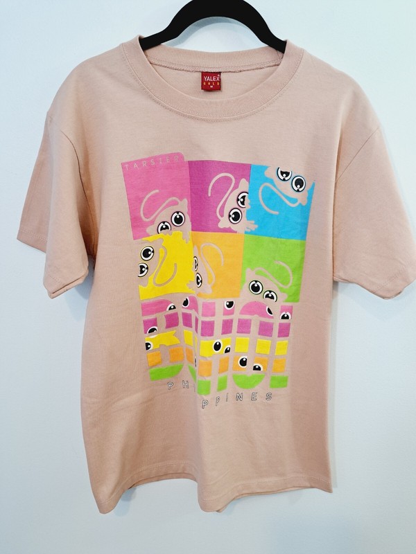Yalex Gold Unisex Tarsier Philippines Tan Monkey Print Bohol Tee Size Medium