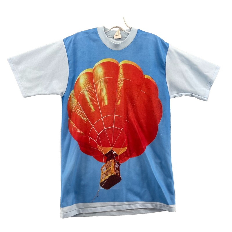 VTG Permanent - Press T Shirt Men's Large 80's Retro Ballon Graphic Tee Festival