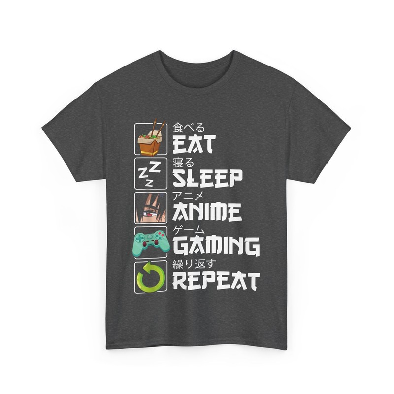 Eat Sleep Anime Gaming Repeat Kawaii Otaku Anime Manga Lovers Shirt