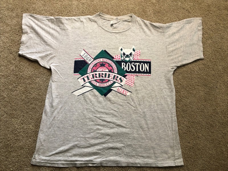 Vintage Paris Sports Club Boston Terriers Alumni T-Shirt Gray size 2