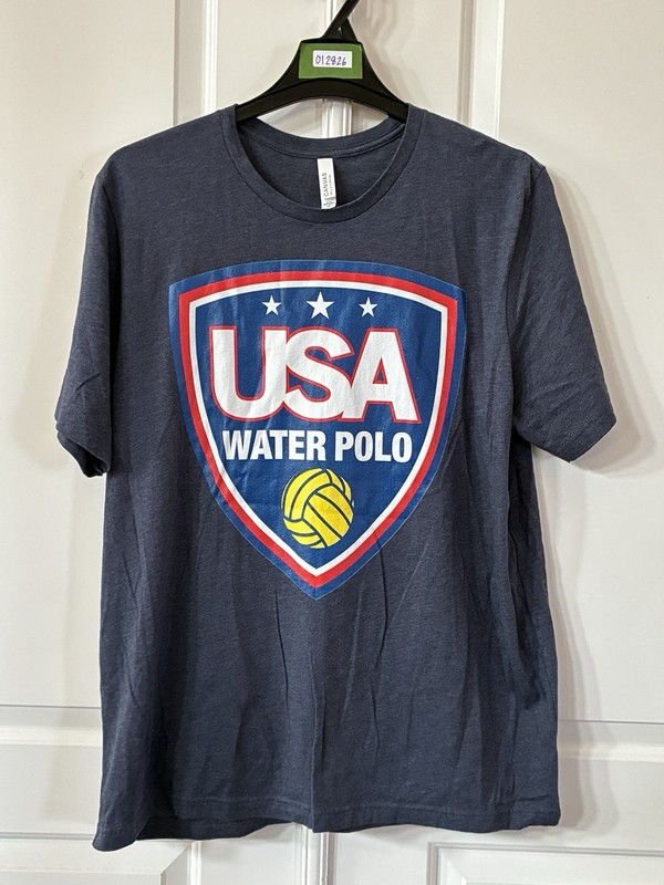 USA Water Polo T-Shirt Men’s 2XL Blue Gray Aquatic Sports Casual Outdoor