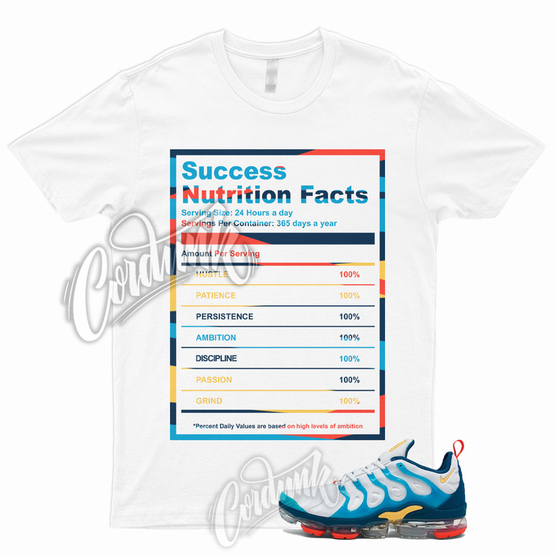 SUCCESS T Shirt to Match Air VaporMax​ Plus White Citron Pulse Industrial Blue 1