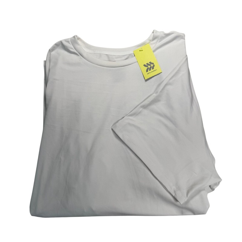 All in Motion Performance Tee Men's XL White Short Sleeve Relaxed Fit NWT gallery