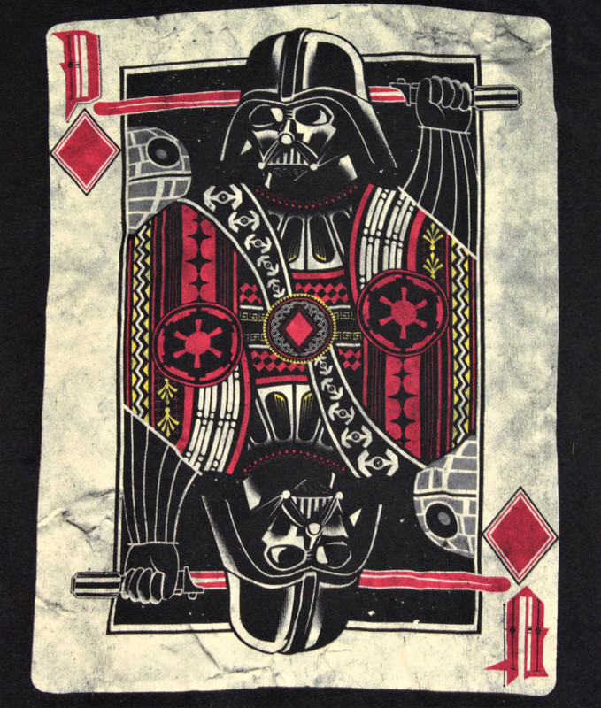Star Wars Darth Vader Diamond Playing Card Official Black T-Shirt Large