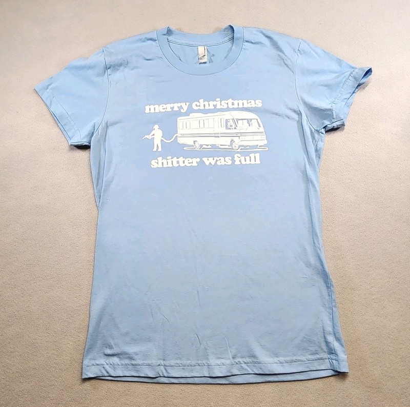 Merry Christmas RV Graphic T-Shirt XL American Apparel Holiday Movie Quote USA