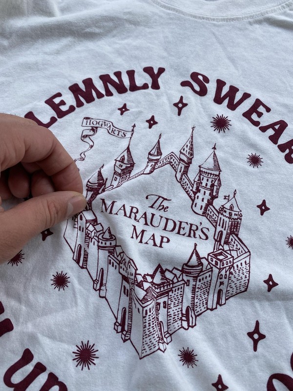 Wizarding World Harry Potter Shirt Mens Medium White Marauders Map Graphic Tee gallery