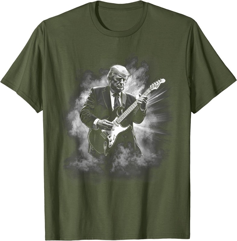 Donald Trump Playing Electric Rock Guitar T-Shirt gallery