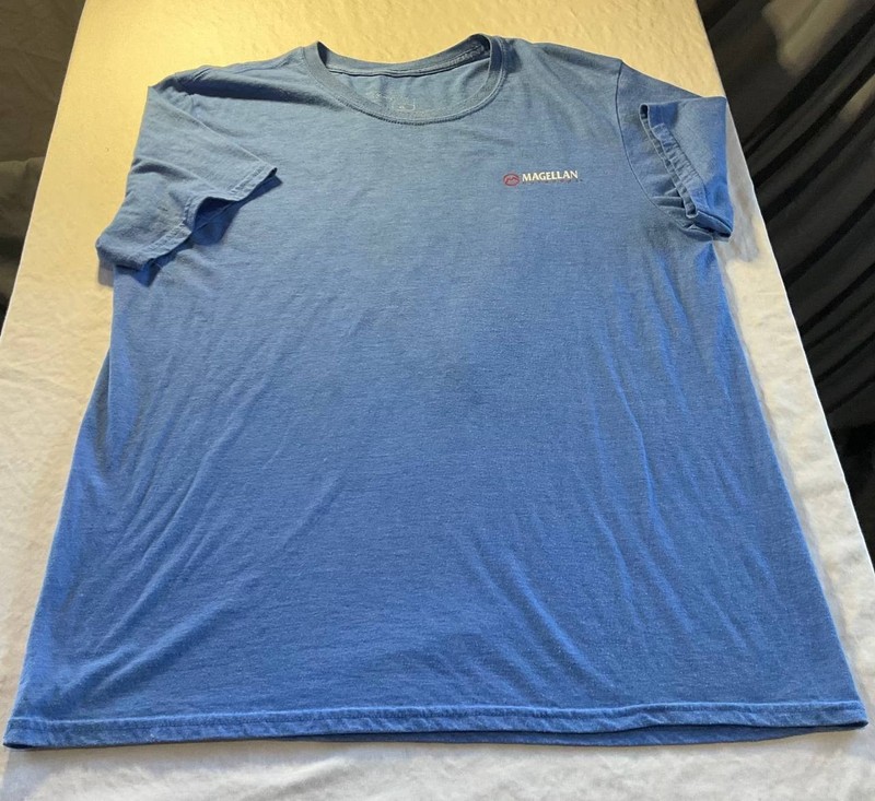 Magellan Outdoors Men’s Short Sleeve Fishing T Shirt Blue XL Outdoor Patriotic