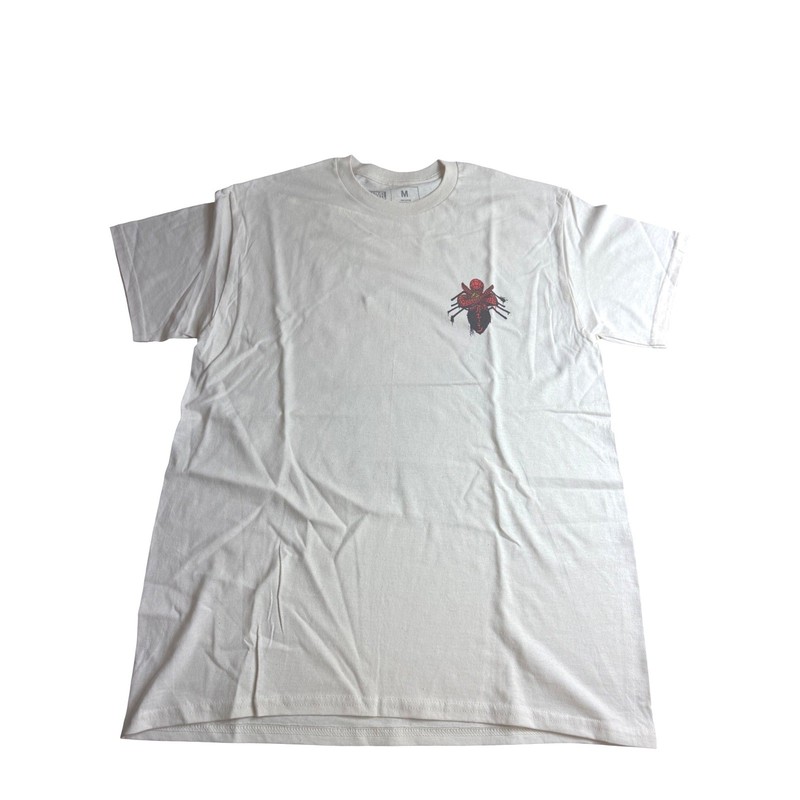 Marvel Spider-Man CVLA Graphic T-Shirt Mens Medium Cream Japanese Style