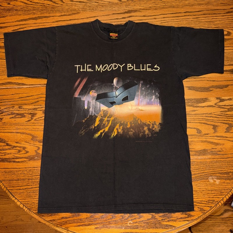 Vintage The Moody Blues Summer 1996 Tour Shirt Men Sz XL Black Short Sleeve EUC