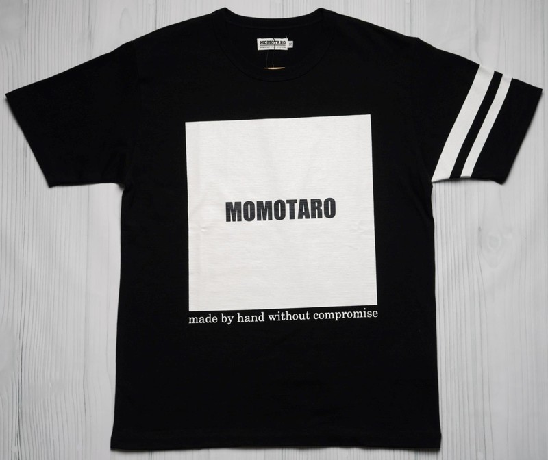 Momotaro $90 NWT Momotaro Black White Cotton Box Logo T-Shirt 07-135 XL