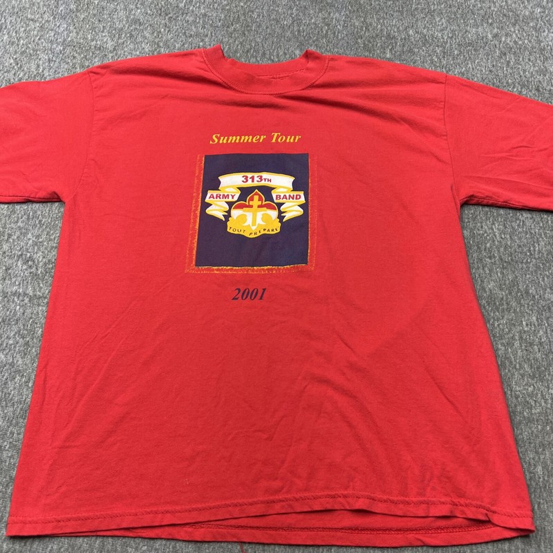 XL US Army Band 2001 Tour Oversized USA America Vintage T Shirt